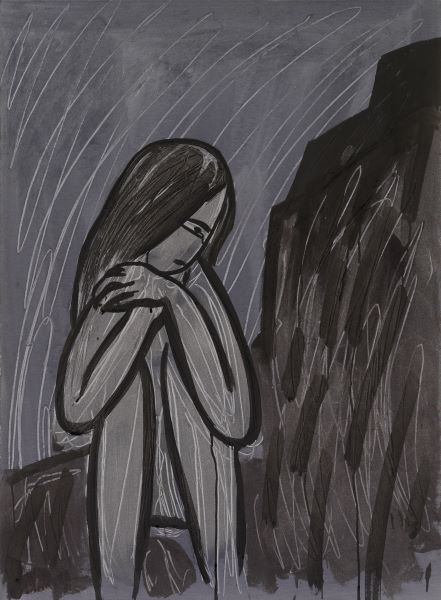 [2007] Coast line, Acrylic Ink on paper, 100x71cm